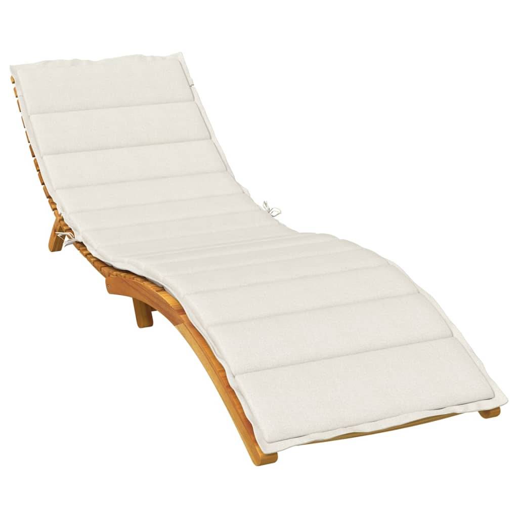 PANGIVO - Coussin de chaise longue polyester crème mélangé 200 x 60 x 4 cm - PANGIVO - Image 1