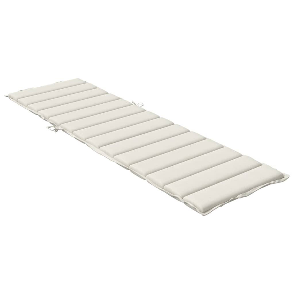 PANGIVO - Coussin de chaise longue polyester crème mélangé 200 x 60 x 4 cm - PANGIVO - Image 4