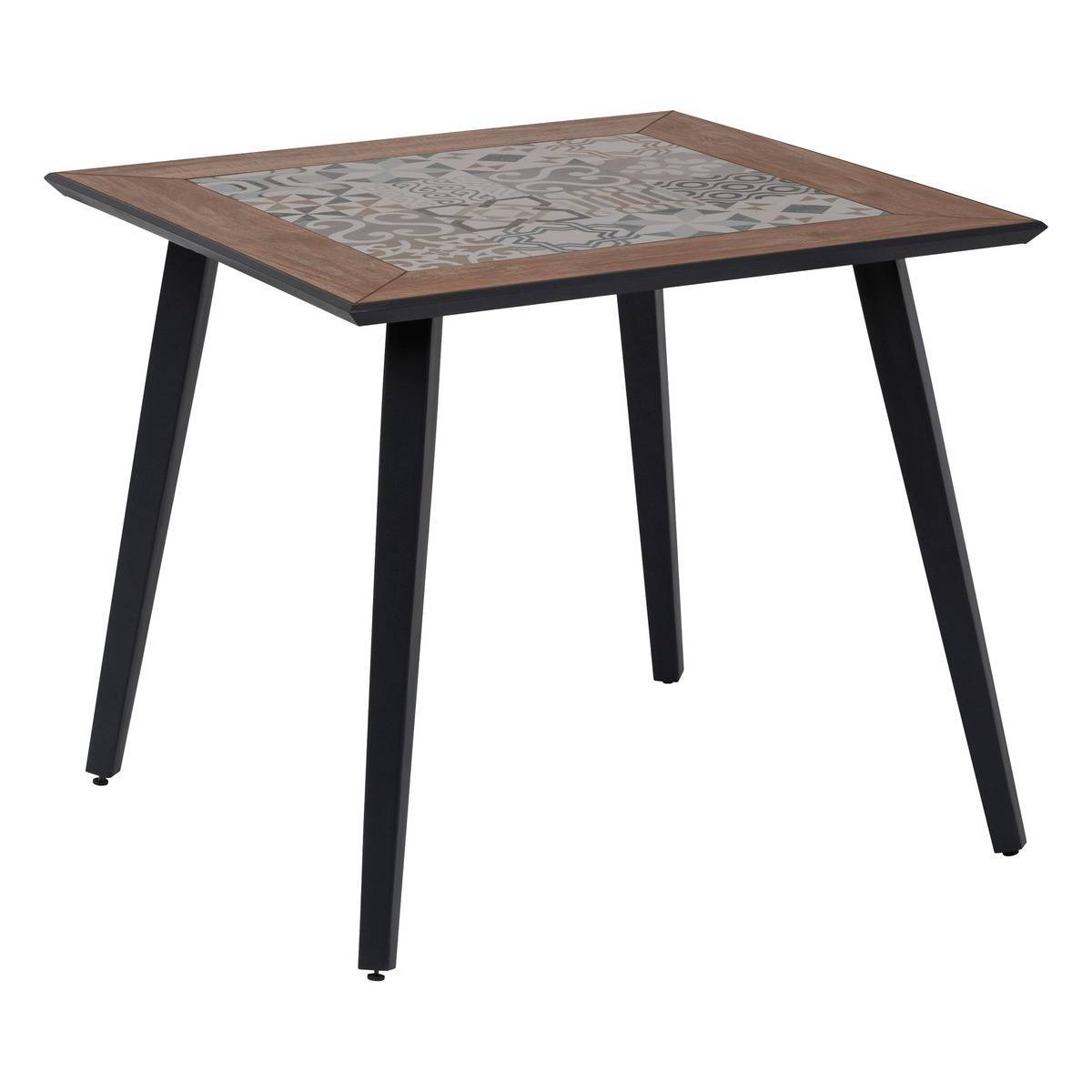 Hesperide - Table de jardin bistro "Lambada" céramique & graphite 4 places en acier traité époxy Hespéride - Image 1