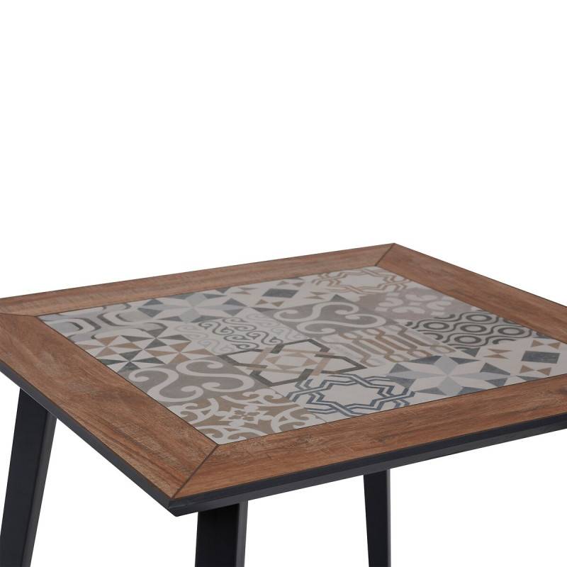 Hesperide - Table de jardin bistro "Lambada" céramique & graphite 4 places en acier traité époxy Hespéride - Image 3