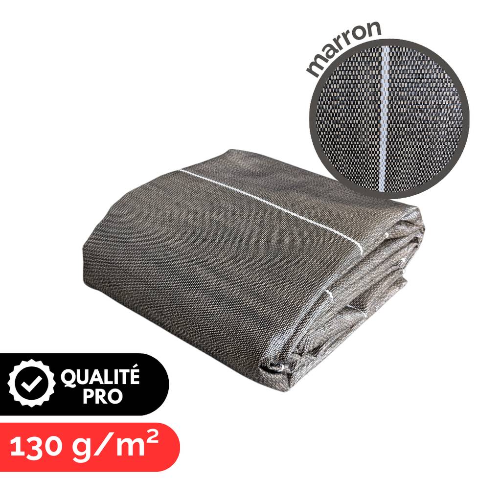Vente au mètre Largeur 1,38m Toile de paillage tissée 130g par m2 Anti-Mauvaises Herbes Coloris Marron ZENLYS Bache - Image 4
