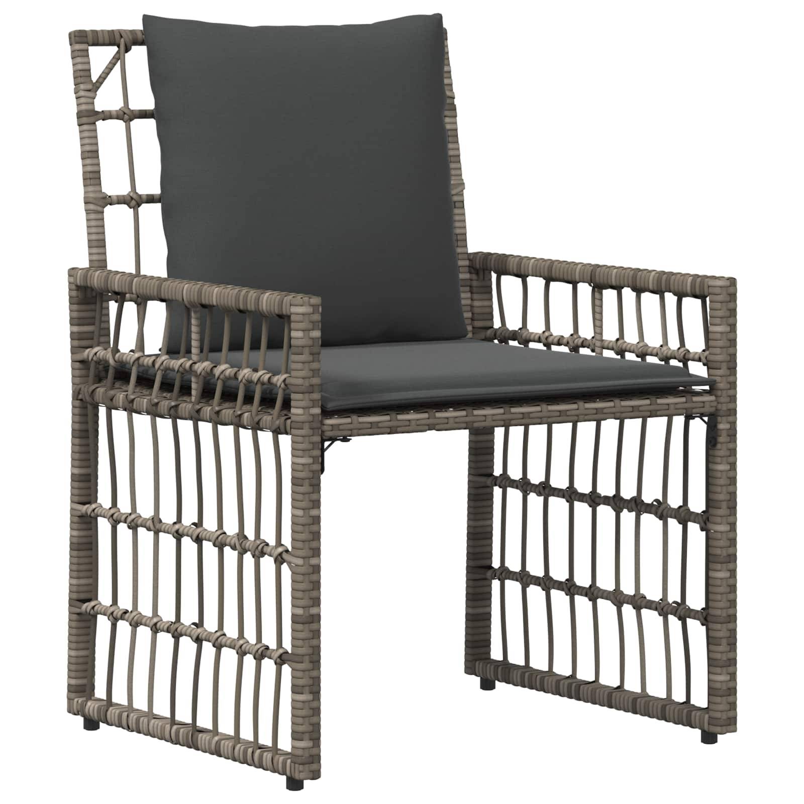 Vidaxl - Ensemble de meubles d'extérieur 4 pcs-Salons de jardin 4 place Gris et Gris foncé - Image 5
