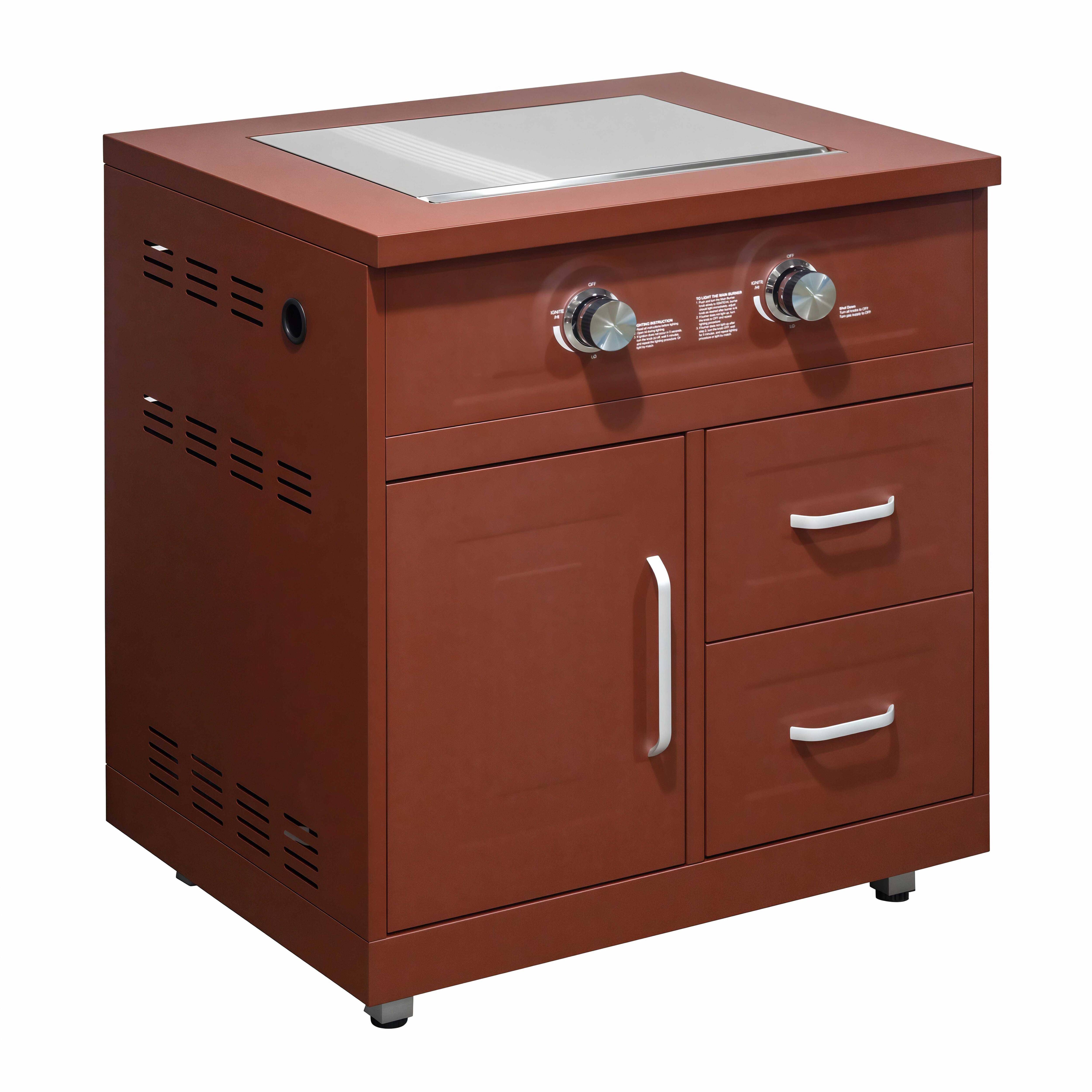 Oviala - Cuisine d'extérieur, 5 éléments et 3 modules de cuisson brique Memphis - Oviala - Image 5