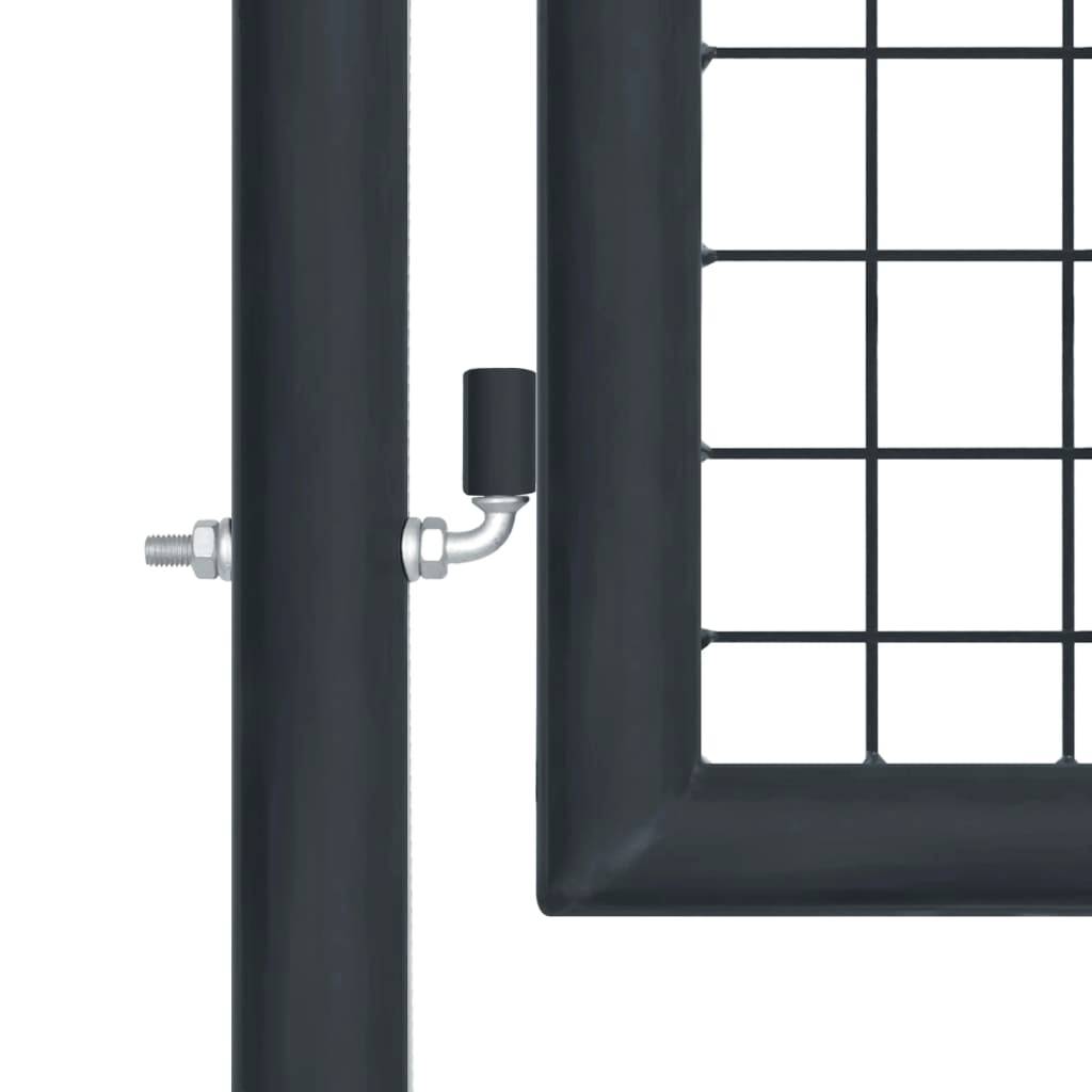 ComfortXL - Portail de Jardin Double Acier Anti-rouille Grillage Robuste pour Clôture Extérieure Anthracite 400x100 cm – ComfortXL Outdoor Living - Image 3
