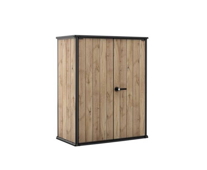 Keter - Armoire de jardin High Store+ 1400L - Résine Aspect bois Douglas - KETER - Image 1