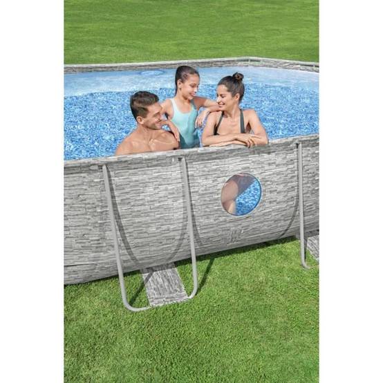 Bestway - Piscine tubulaire Power Steel SwimVista avec hublots ovale 4,88 x 3,05 x 1,07 m - Bestway - Image 9