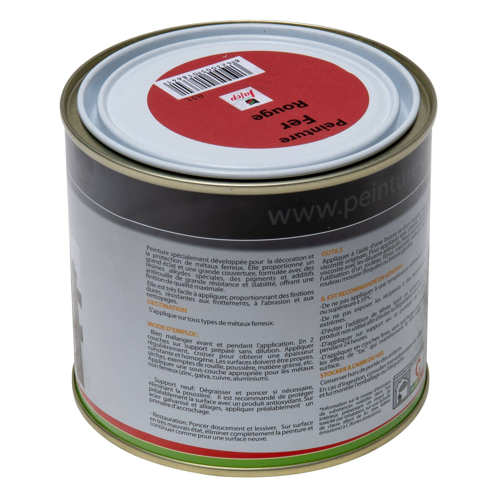 Peinture fer antirouille rouge 0,5L 500 ml - 500 ml - Image 3