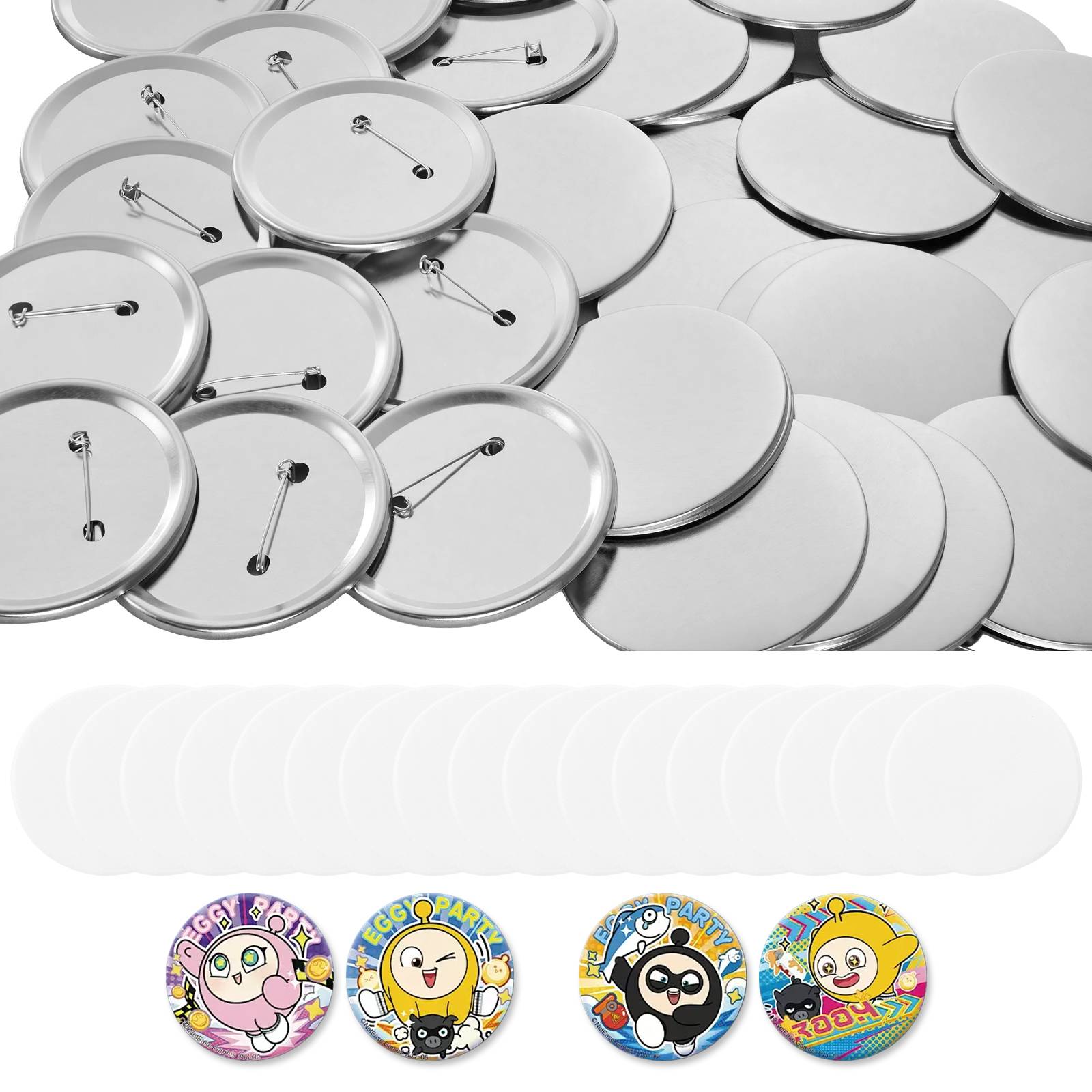 Vevor - Vevor Recharges Machine Badges 100 Pcs Epingle 75 Mm Metal Mylar Papier Diy Bricolage Maison Atelier Consommables