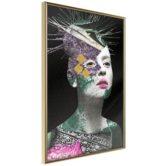 Affiche Murale Encadrée "Modern Beauty" 30 x 42 cm Or
