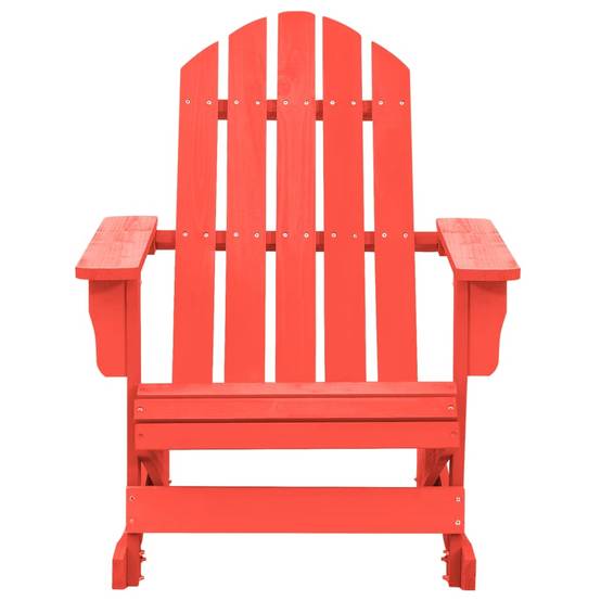 ComfortXL - Rocking Chair Adirondack Bois de Sapin Fauteuil à Bascule de Jardin Extérieur Rouge – ComfortXL Outdoor Living - Image 2