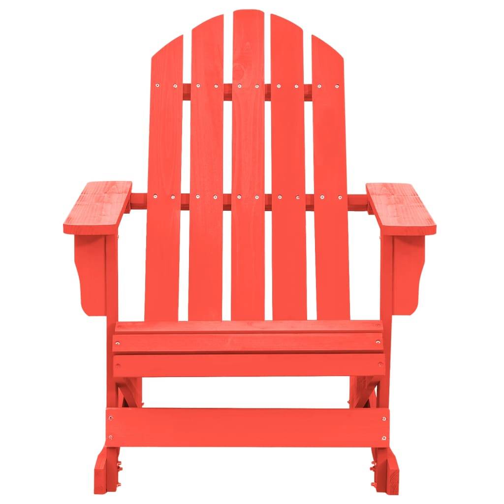ComfortXL - Rocking Chair Adirondack Bois de Sapin Fauteuil à Bascule de Jardin Extérieur Rouge – ComfortXL Outdoor Living - Image 2