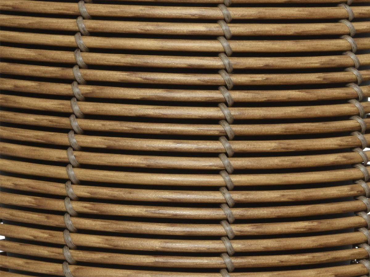 Jardideco - Lot de 3 cache-pots en polyrotin brun clair rond - Jardideco - Image 2