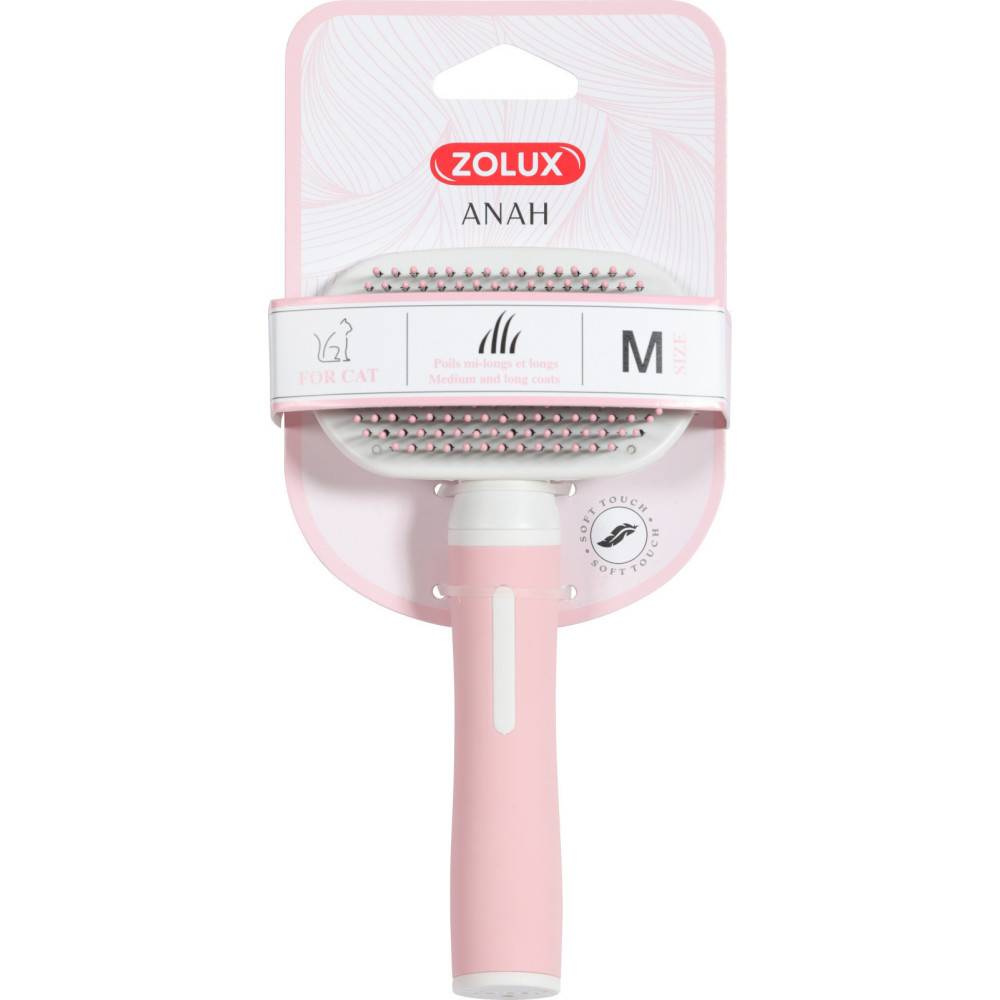 Zolux - Brosse SLICKER à picot doux  17 cm taille M pour chats - Image 2