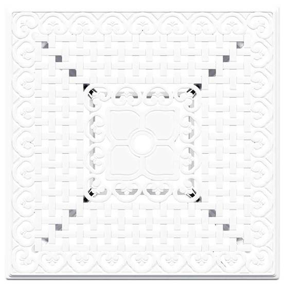 Ensemble de table de jardin aluminium coulé blanc 80 x 80 x 75 cm - PANGIVO - Image 9