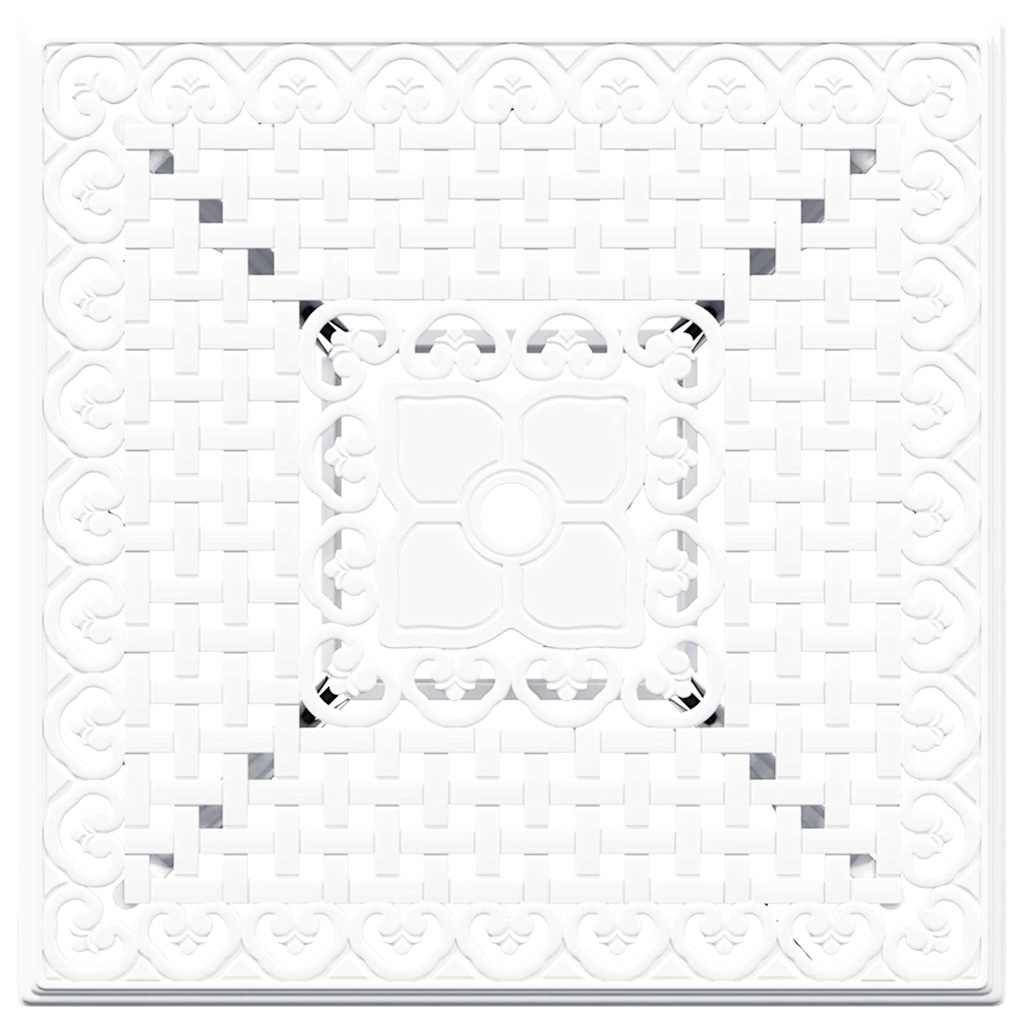 Ensemble de table de jardin aluminium coulé blanc 80 x 80 x 75 cm - PANGIVO - Image 9