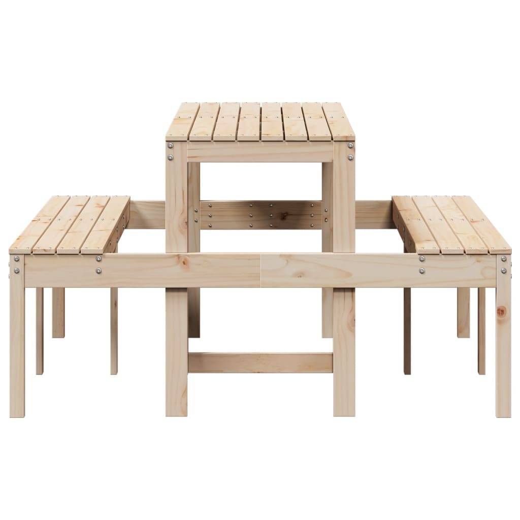 PANGIVO - Table de pique-nique bois massif de pin 160 x 134 x 75 cm - PANGIVO - Image 5
