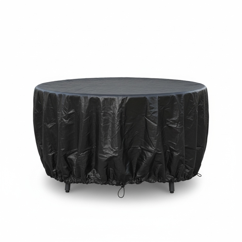 Autre - Housse pour table ronde + chaises TITANIUM® Noir - 120 x 120 x 85 cm - Image 2