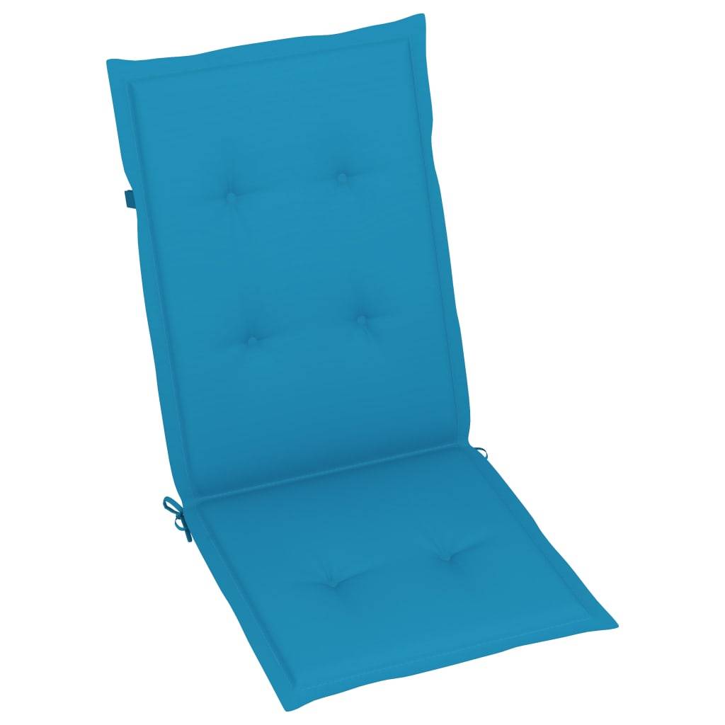 PANGIVO - Chaise de jardin inclinable bois d'acacia coussin bleu 57 x 69 x 111 cm - PANGIVO - Image 7