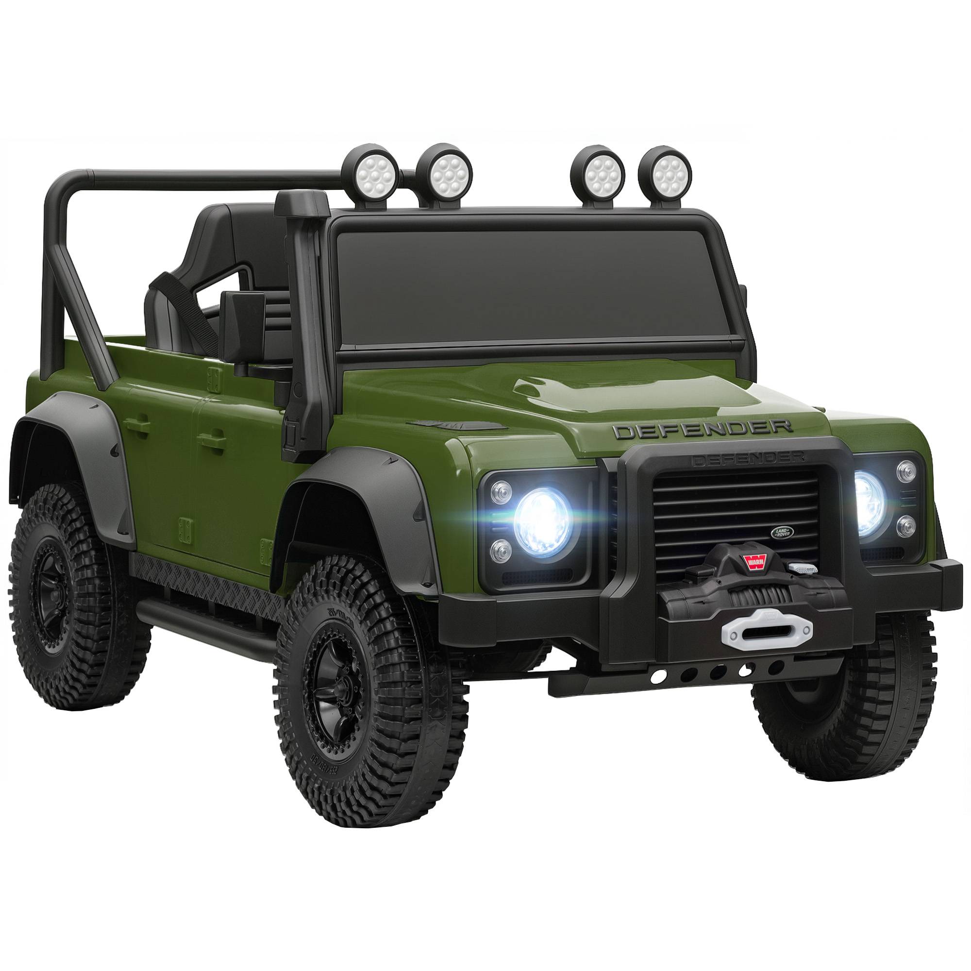 Sans Marque - Voiture électrique enfants batterie 12V télécommande musique klaxon lumières LED verte - Image 1