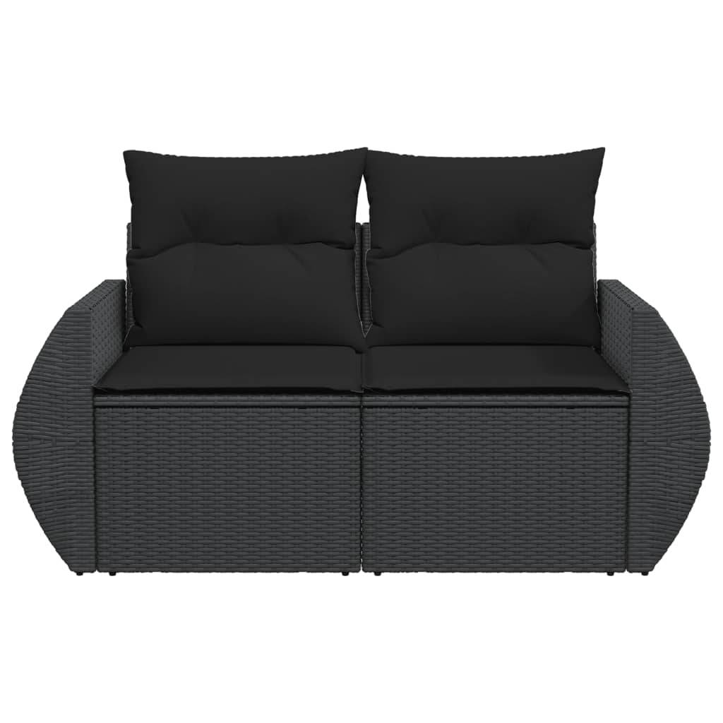 ComfortXL - Canapé Extérieur 2 Assises Poly Rotin avec Coffre de Rangement et Coussins – Noir – ComfortXL Outdoor Living - Image 4