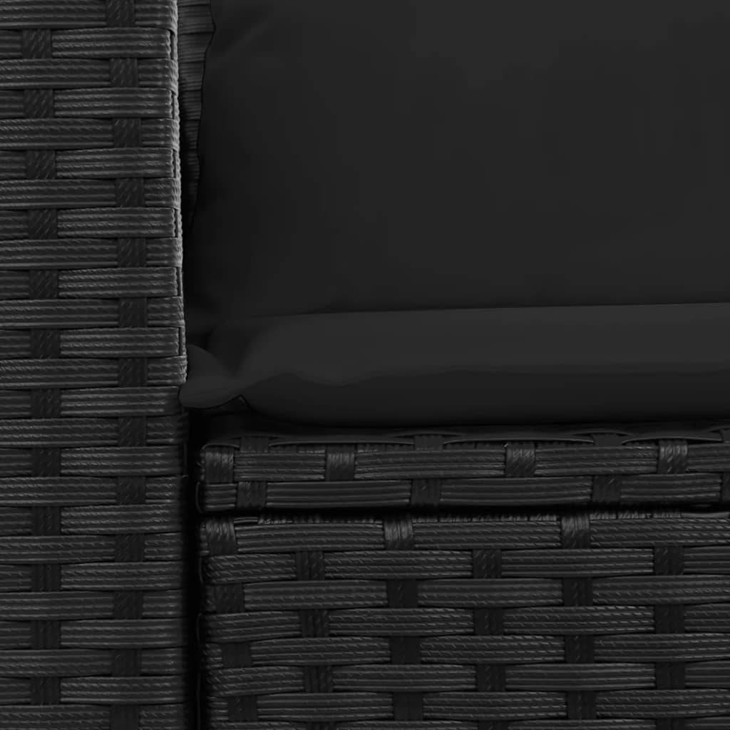 ComfortXL - Canapé Extérieur 2 Assises Poly Rotin avec Coffre de Rangement et Coussins – Noir – ComfortXL Outdoor Living - Image 8