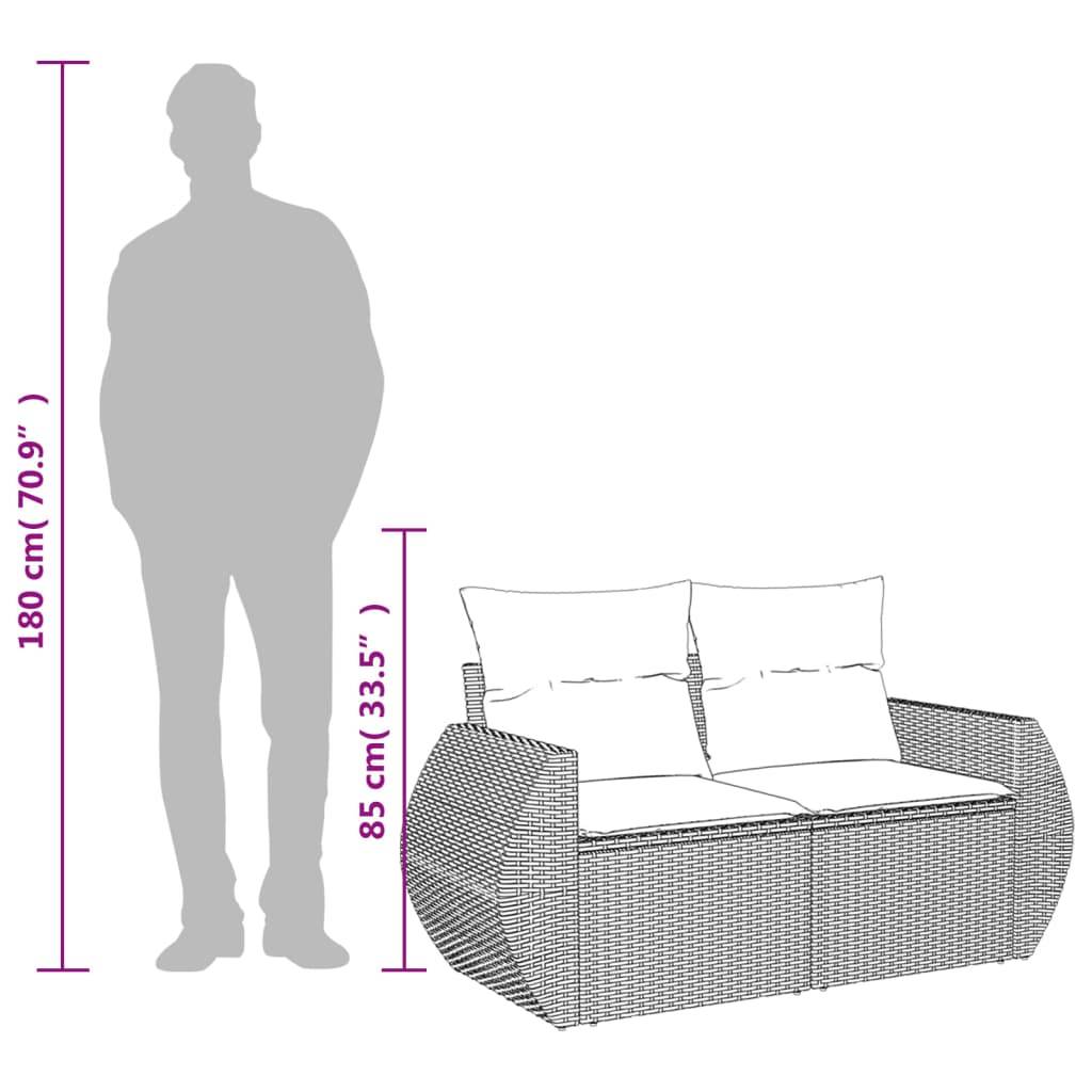 ComfortXL - Canapé Extérieur 2 Assises Poly Rotin avec Coffre de Rangement et Coussins – Noir – ComfortXL Outdoor Living - Image 10