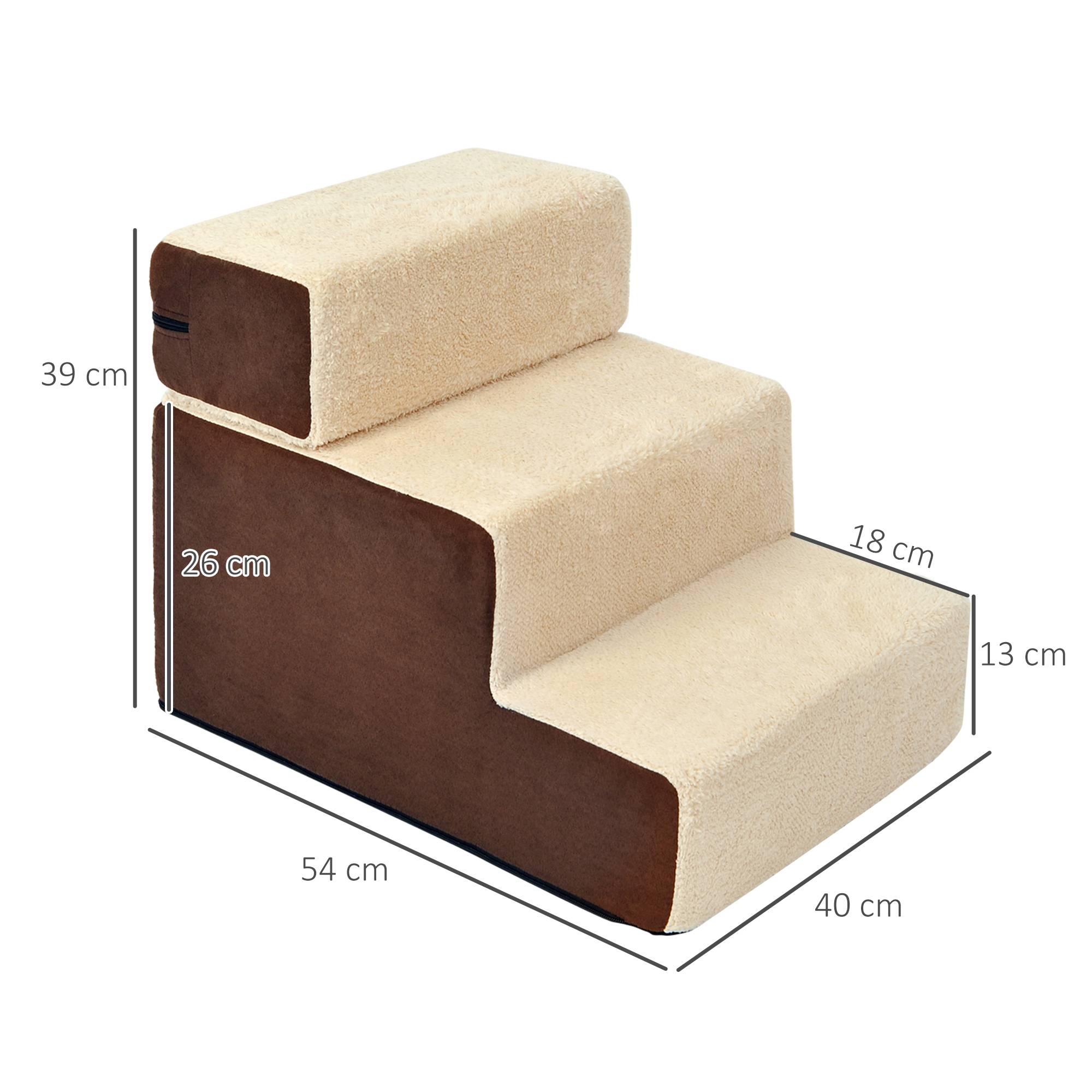 Sans Marque - Escalier 3 marches, chat/chien, peluche, beige, 54x40x39cm - Image 5