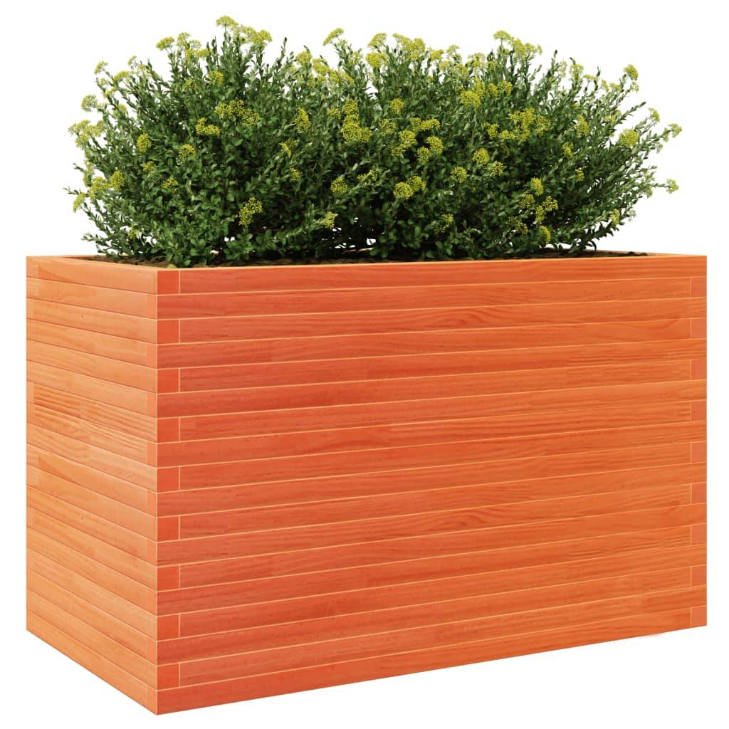 Jardinière Bois Pin Massif Cire Marron 110 x 60 x 68.5 cm - PANGIVO - Image 4