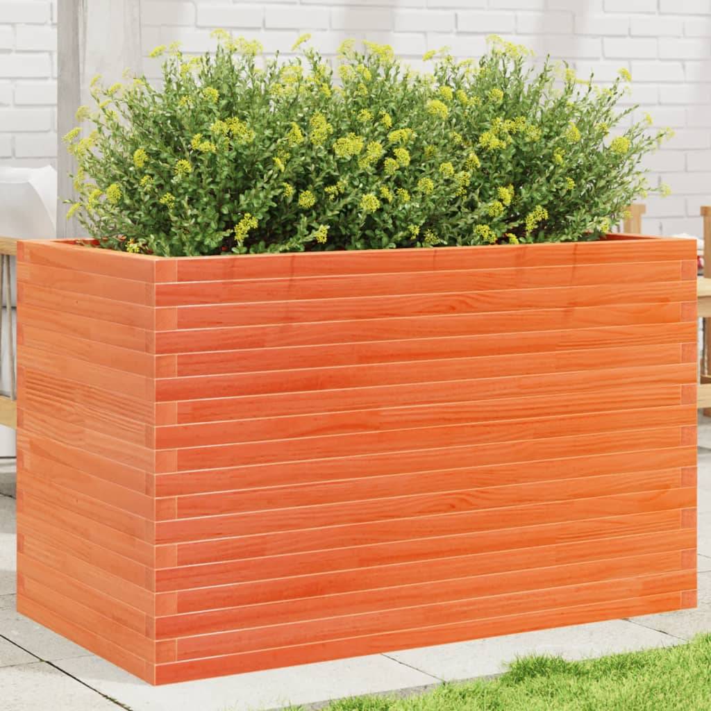 Jardinière Bois Pin Massif Cire Marron 110 x 60 x 68.5 cm - PANGIVO - Image 1