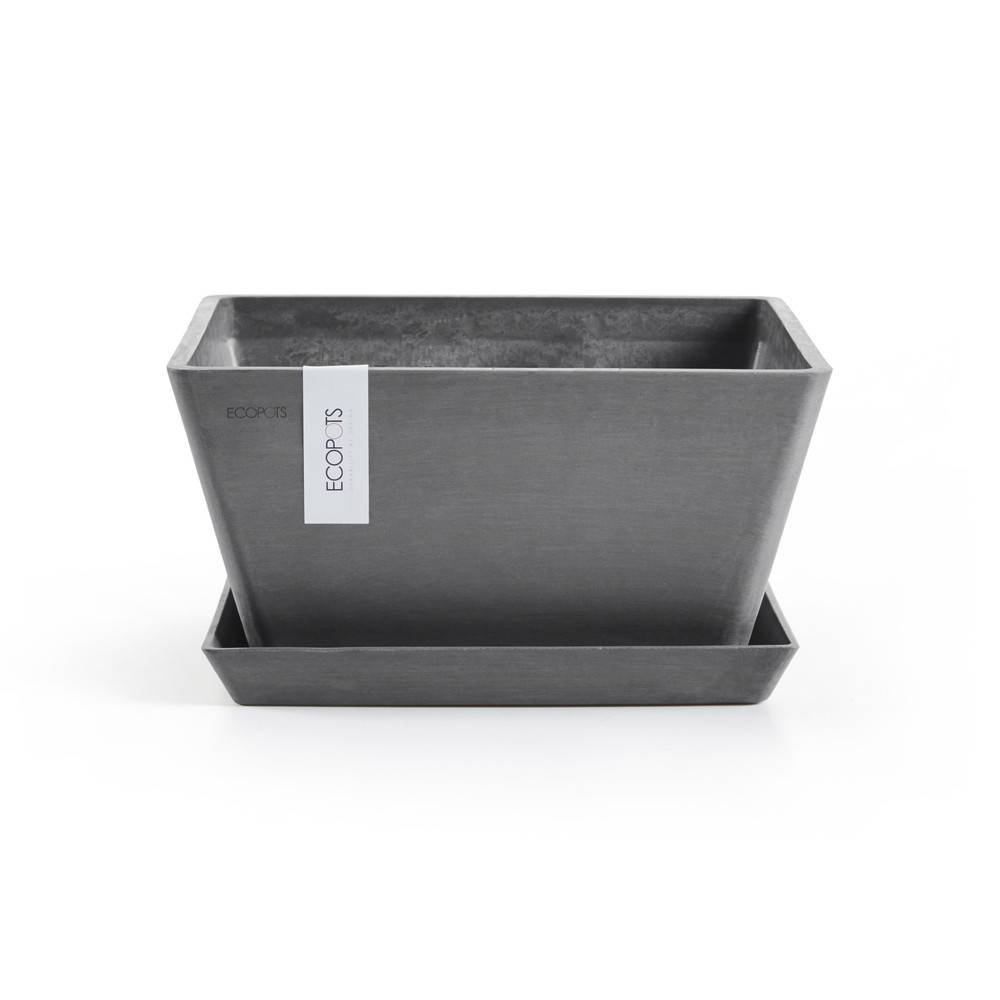 Ecopots - Pot Carré Berlin 30 Gris - 31 x 31 x H. 15,5 cm - 10 L ECOPOTS - Image 4