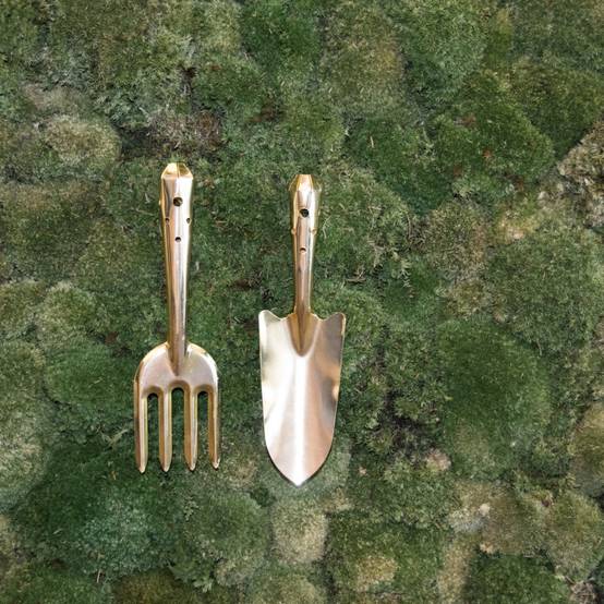 Esschert Design - Kit de 2 Outils de jardin dorés - Esschert Design - Image 3