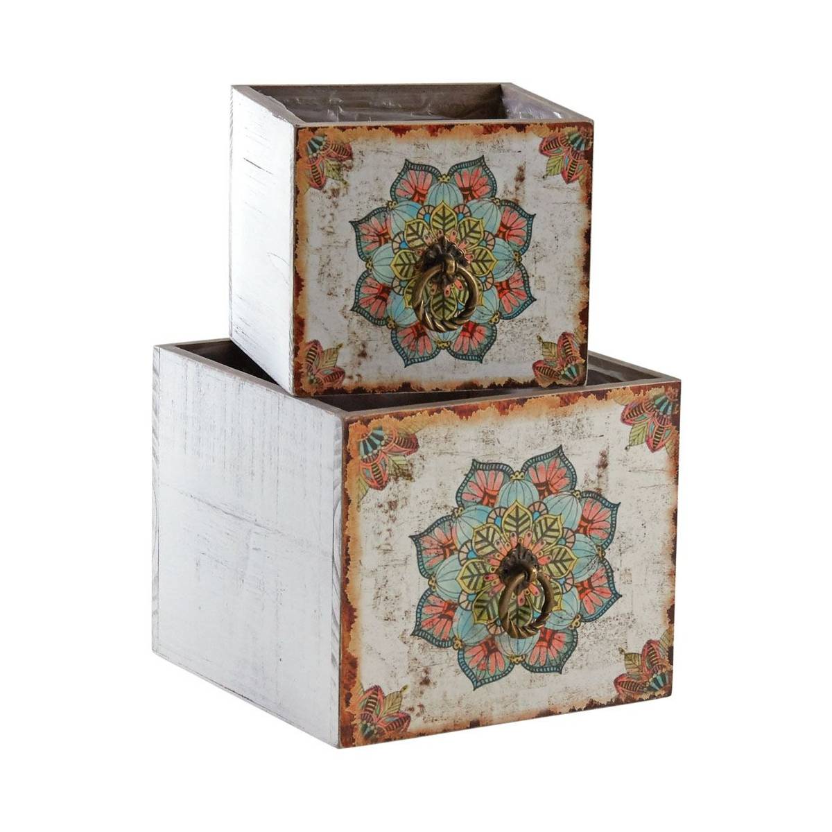 Aubry Gaspard - Corbeilles tiroirs motif mandala - Image 1