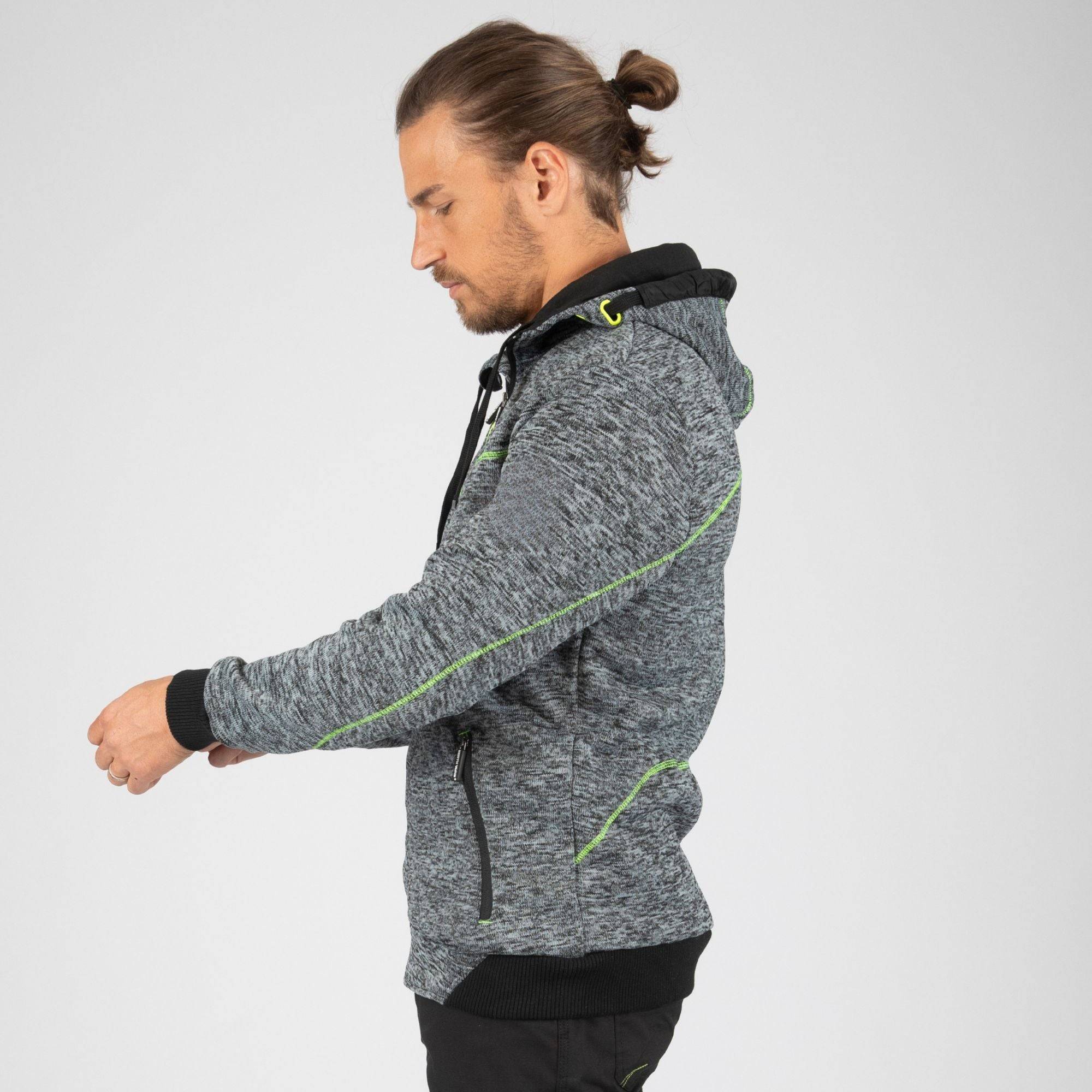 Nineworths - Veste - NORTH WAYS - Botta 1509 Gris chiné / Jaune Fluo T.3XL - Image 4