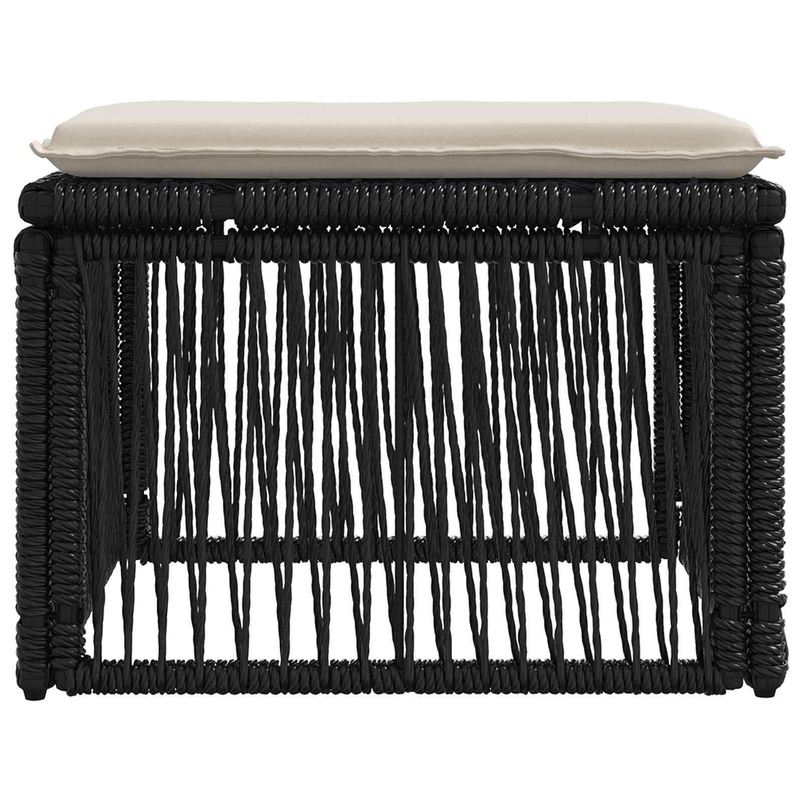 Vidaxl - Tabouret Noir polyrotin vidaXL 42026722 - Image 5