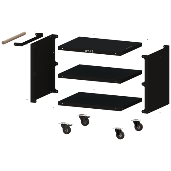 Desserte Pontaillac 80 Noir - Mobilier de cuisine extérieure en acier thermolaqué - OYAT - Image 3