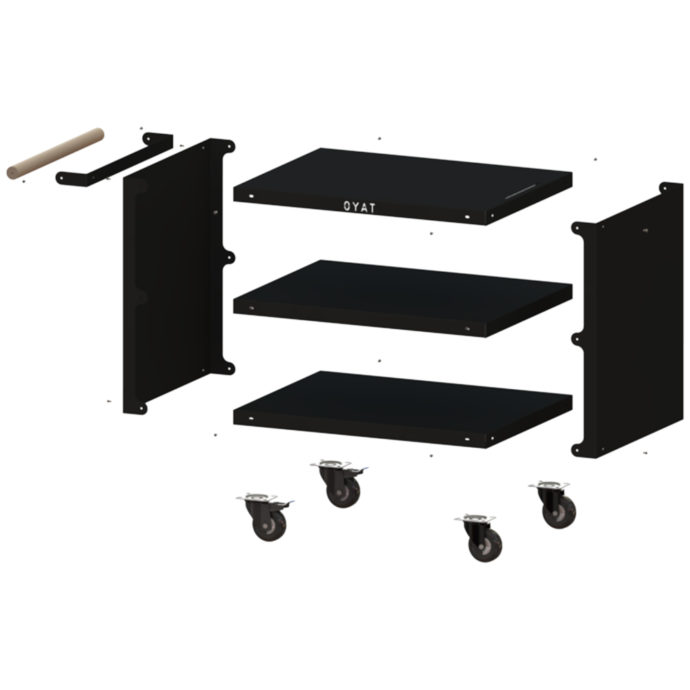 Desserte Pontaillac  80 Noir - Mobilier de cuisine extérieure  en acier thermolaqué - OYAT - Image 3