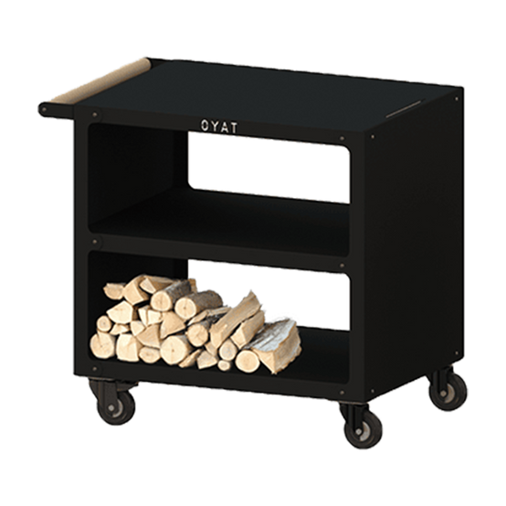 Desserte Pontaillac 80 Noir - Mobilier de cuisine extérieure en acier thermolaqué - OYAT - Image 1