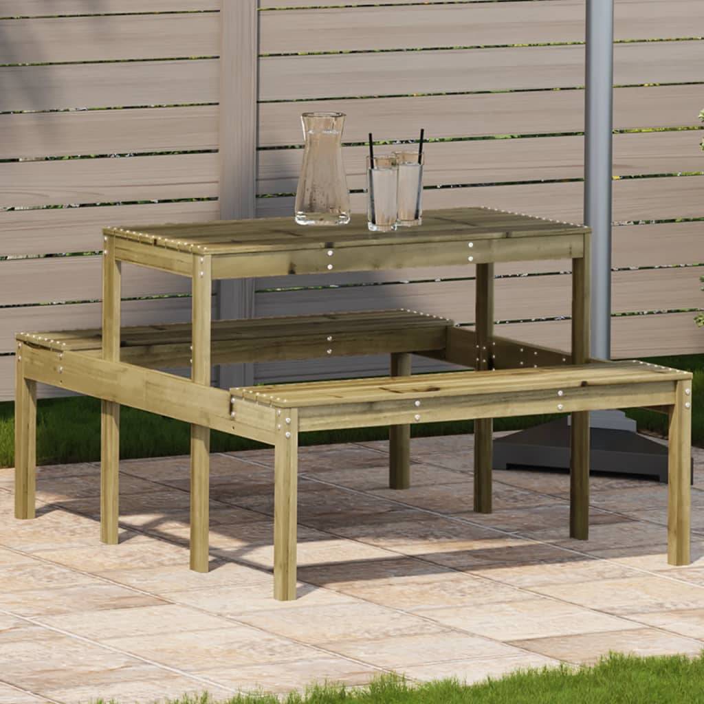 PANGIVO - Table de pique-nique bois de pin imprégné 110 x 134 x 75 cm - PANGIVO - Image 1