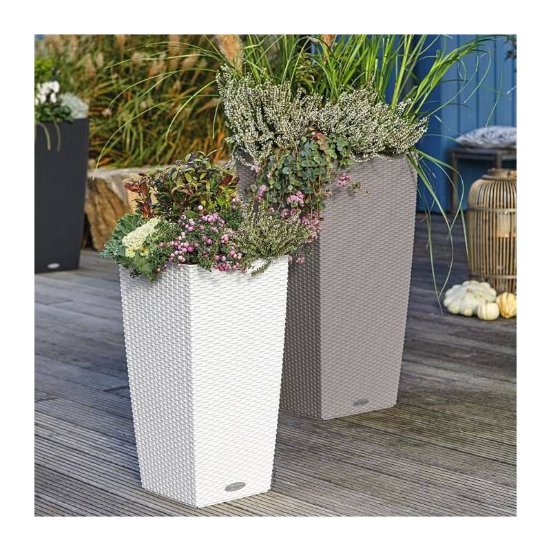 Lechuza - Pot De Fleur Lechuza Cubico Cottage 40 - Kit Complet, Brun Sable - Image 5