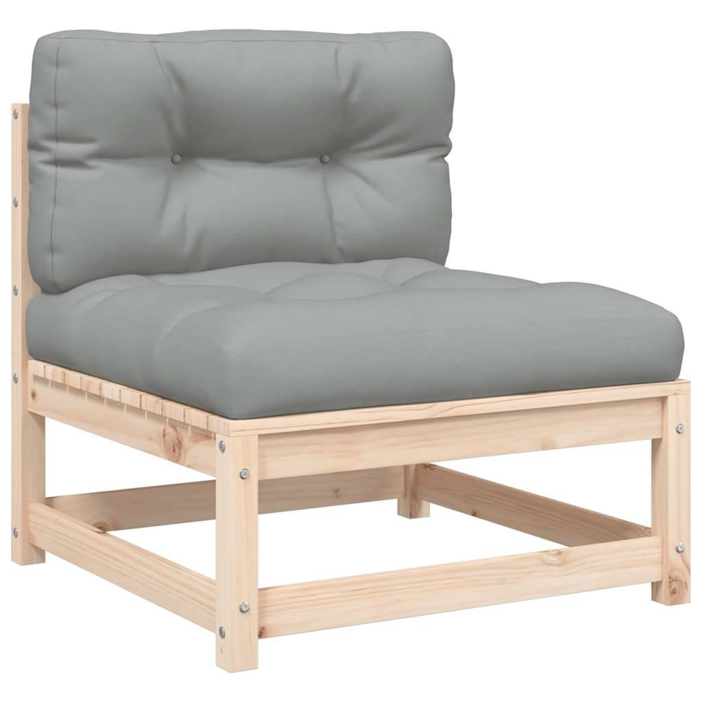 Vidaxl - Canapé de jardin sans accoudoirs avec coussins et repose-pieds vidaXL 838126 - Image 7