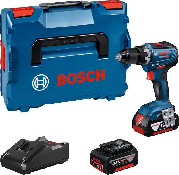Bosch - Perceuse visseuse GSR18V-55 - BOSCH - 2 batteries 18V 4,0 Ah - chargeur - L-boxx - 06019H5200 - Image 1