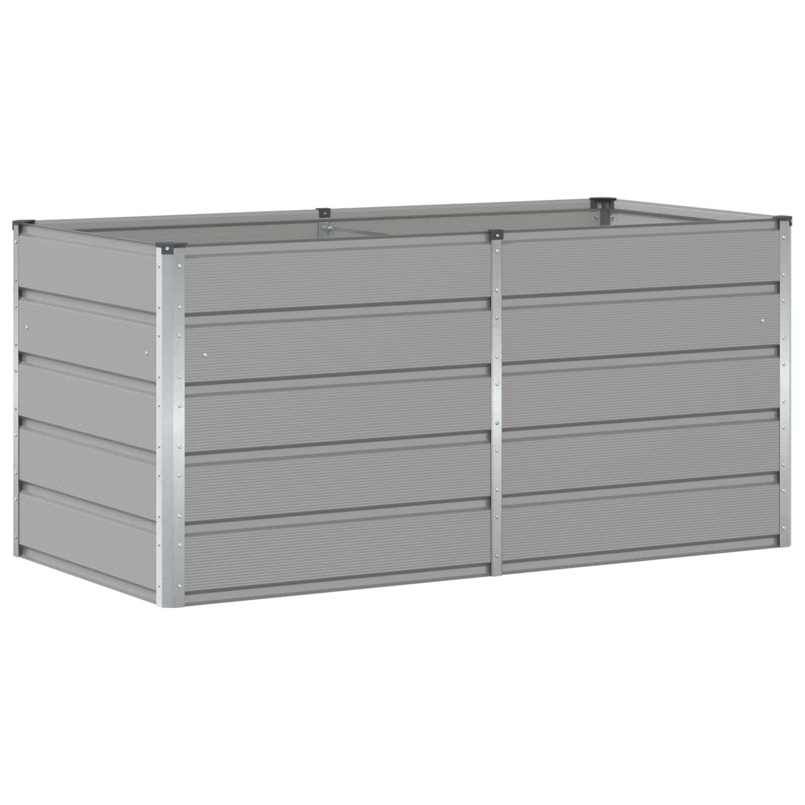 ComfortXL - Carré potager surélevé XXL en acier pour jardinage facile 160x80x75 cm Gris clair - ComfortXL Outdoor Living - Image 2