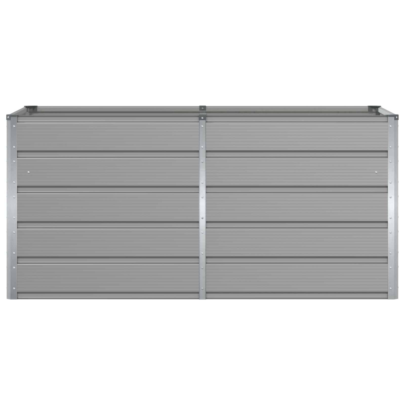 ComfortXL - Carré potager surélevé XXL en acier pour jardinage facile 160x80x75 cm Gris clair - ComfortXL Outdoor Living - Image 4