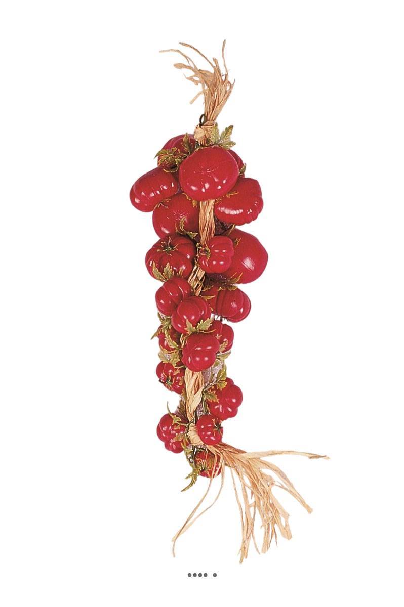 Artificielles - Grappe de 20 Tomates artificielles en Plastique soufflé L 50 cm - Image 1