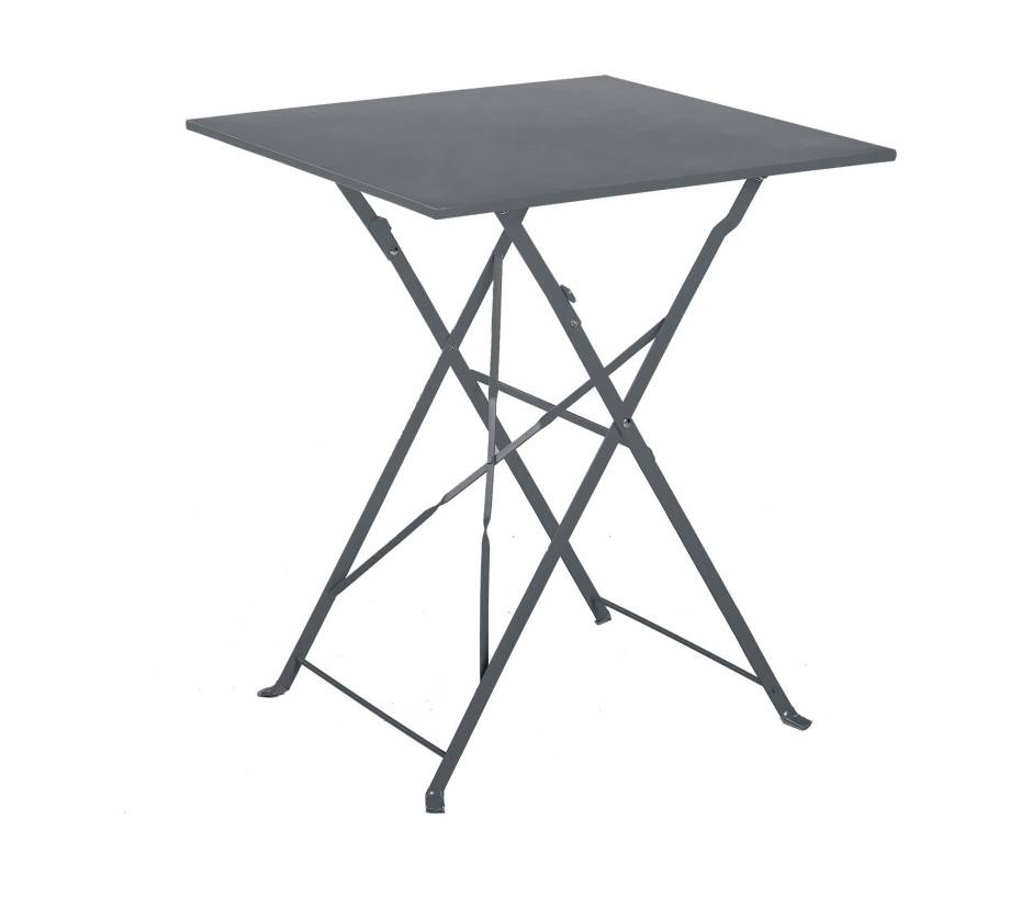 Ozalide - Ensemble table et chaises de jardin 2 places Gris Anthracite FLORONE - Image 2