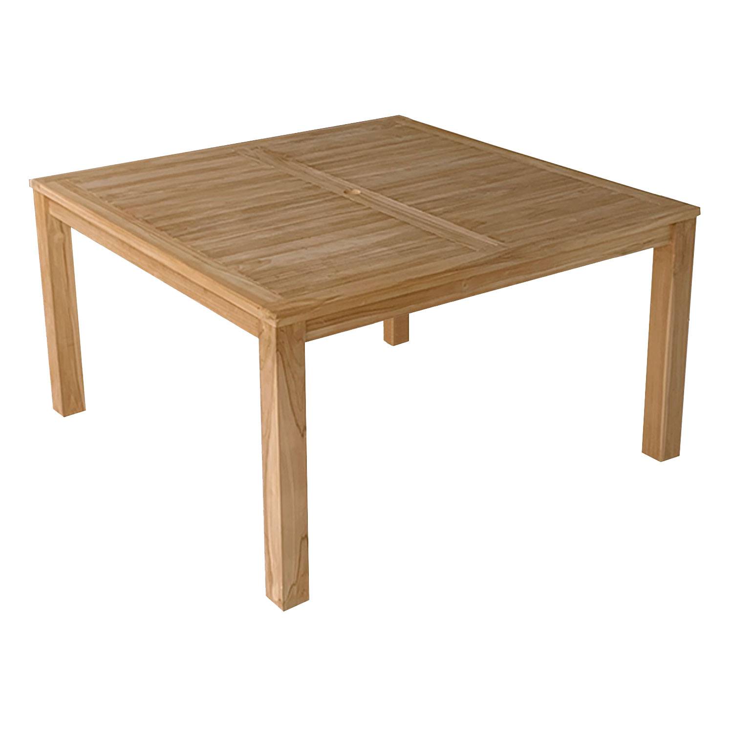 Happy Garden - Salon de jardin en teck JAVA - table carrée et chaises pliantes - 8 places - HAPPY GARDEN - Image 2