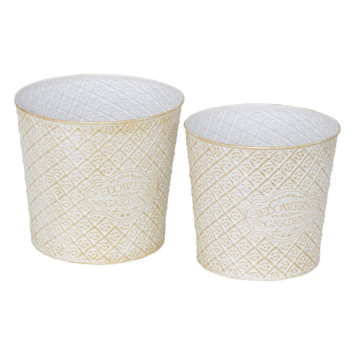 Atmosphera - 2 cache-pots "Tino" H20/22cm - Atmosphera Créateur d'intérieur - Image 2