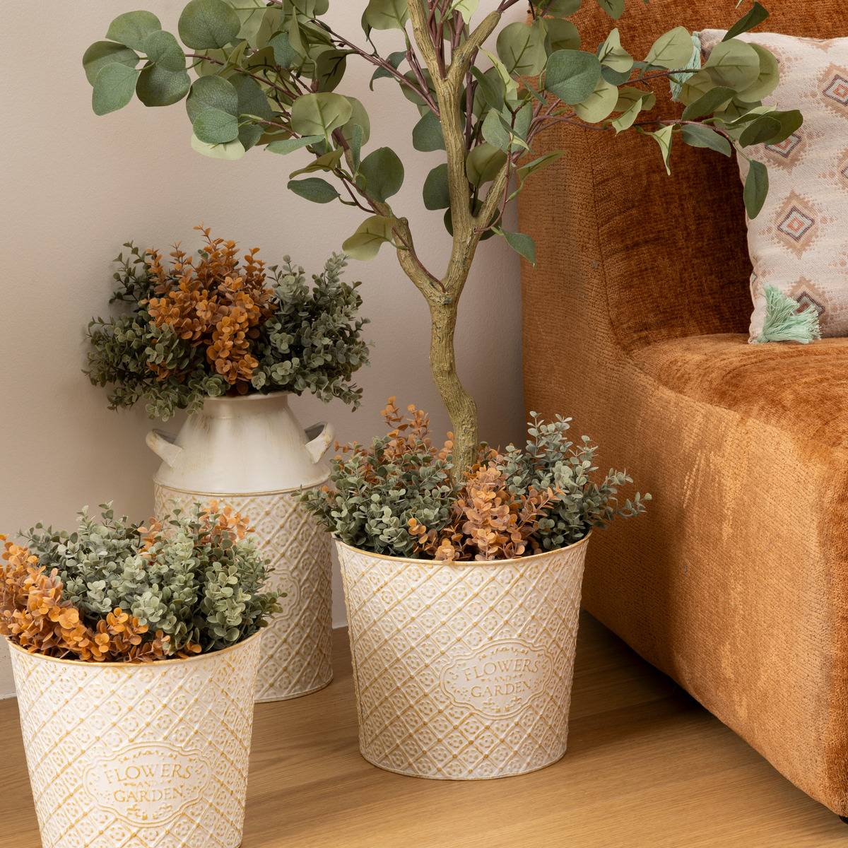 Atmosphera - 2 cache-pots "Tino" H20/22cm - Atmosphera Créateur d'intérieur - Image 1