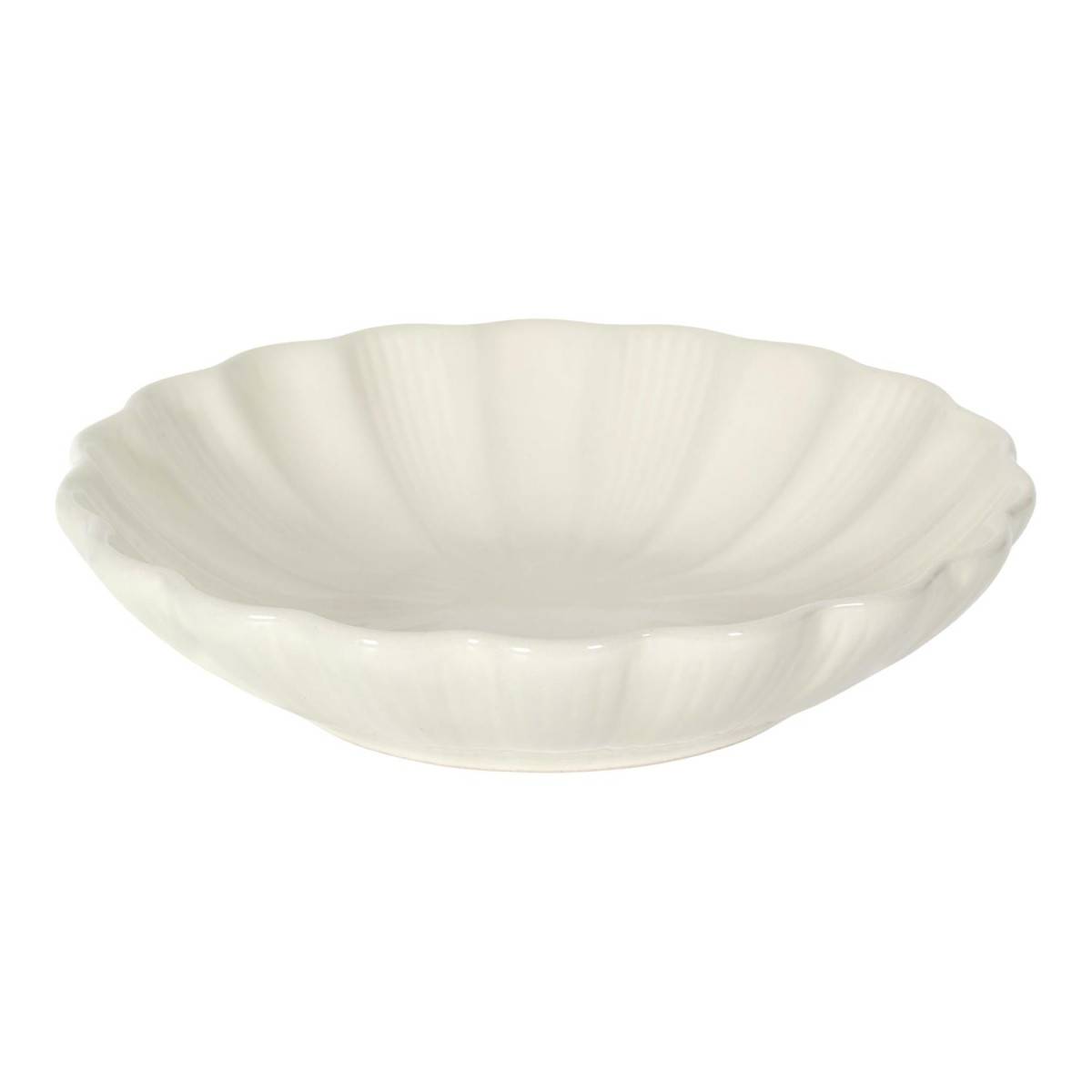 The Home Deco Factory - Lot de 6 Assiettes Creuses "Calista" 20cm Écru