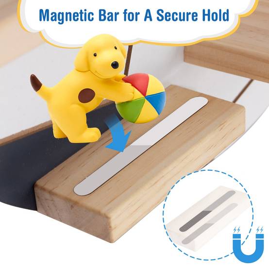 Étagère Magnétique Tonie Box – Support Pour 15-20 Tonies – Murale Ou Pose Libre – Forme Escalier Maison Enfant Todeco